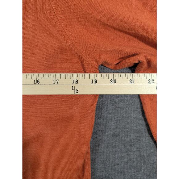 Nue Options Essentials Womens Button Up Cardigan Pumpkin Orange Size L - Picture 4 of 7